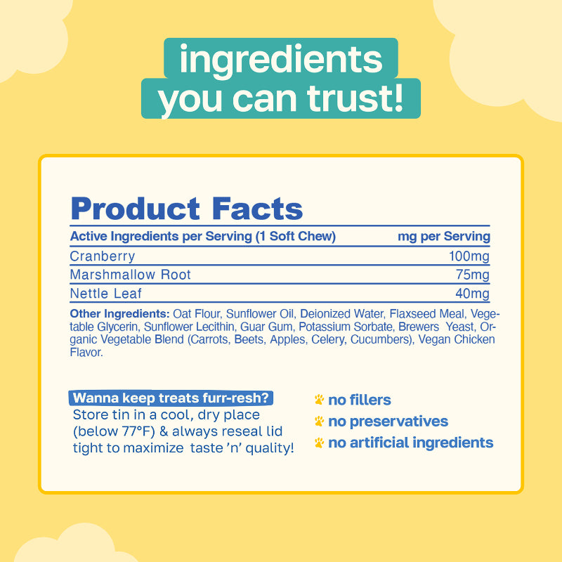 Bladder Supplement for Dogs | With Cranberry