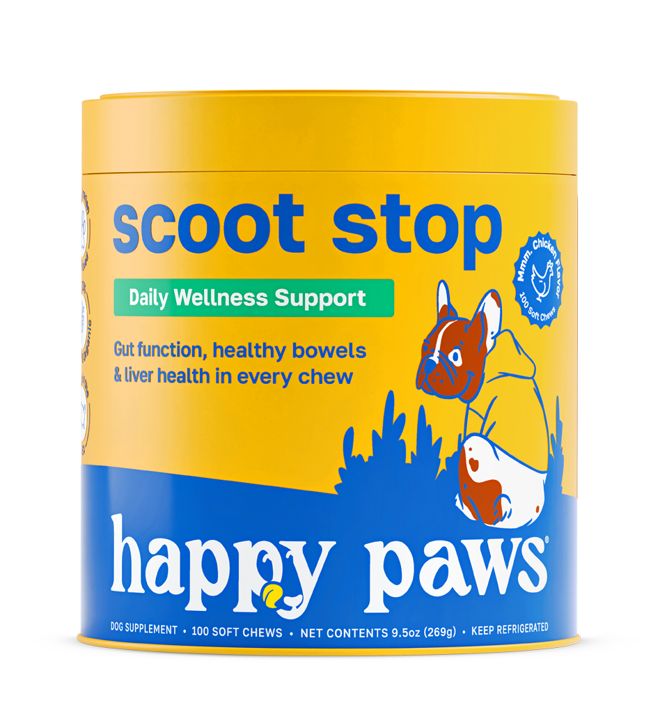 happy paws supplement dog no scoot