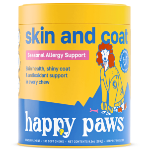 happy paws dog supplement skin and coat